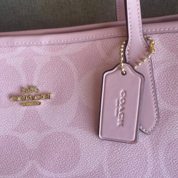 Coach City Tote Bag In Signature Canvas CAL49, powder pink - Picture 3 of 6